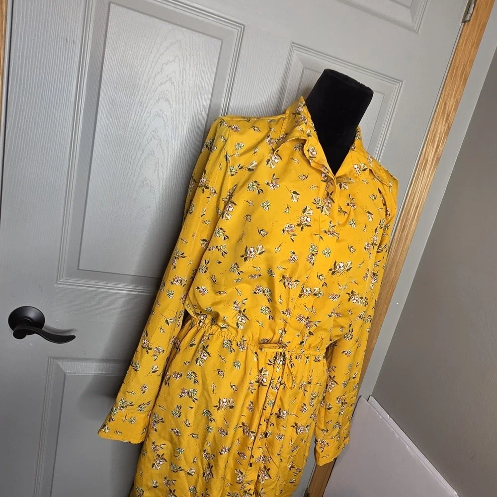 Lauren Ralph Lauren Long Sleeve Floral Print Shirt‎ dress Sz 12 Feminine